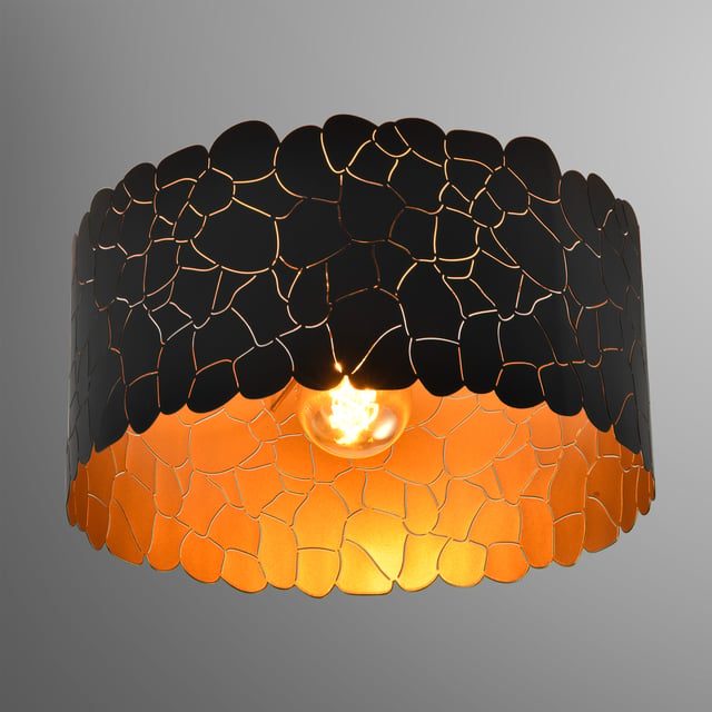Pakaru Ecolumeo PAKARU ceiling light, E27 dimmable, black/gold - BEL02821BM4D ...
