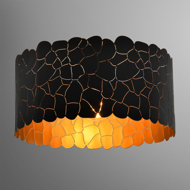 Pakaru Ecolumeo PAKARU ceiling light, E27 dimmable, black/gold - BEL02821BM4D ...