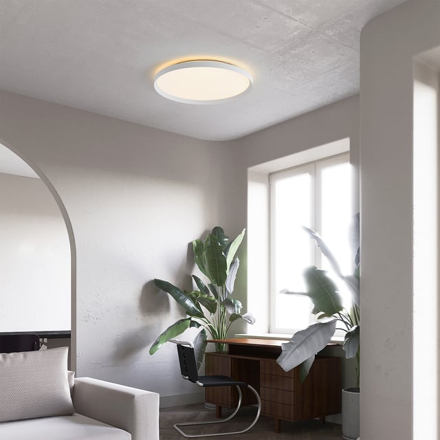 LED Deckenleuchte, 48W, Warmweiß 3000K, 50x4 Cm, Schwarz – Superflach Für Wohnzimmer, Flur, Büro
