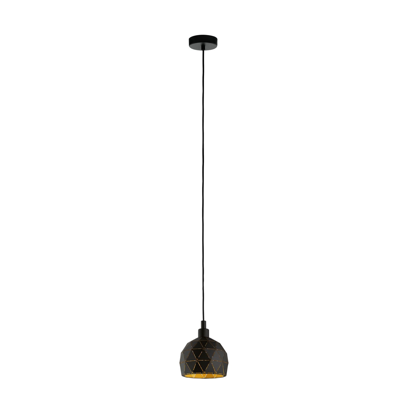 EGLO Pendelleuchte Olvero – Schwarz, Metall/Glas, 72 Cm Breite, Inkl. LED-Leuchtmittel