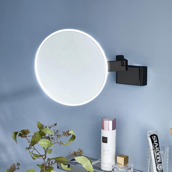Emco Evo Rasier- und Kosmetikspiegel mit Beleuchtung schwarz