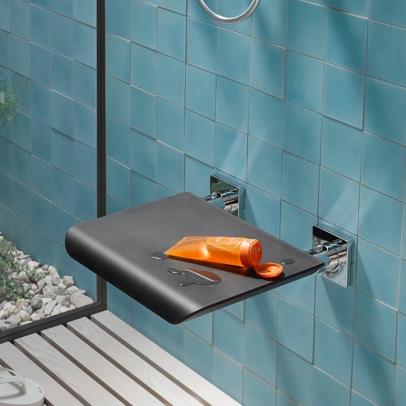 Hinged best sale shower seat