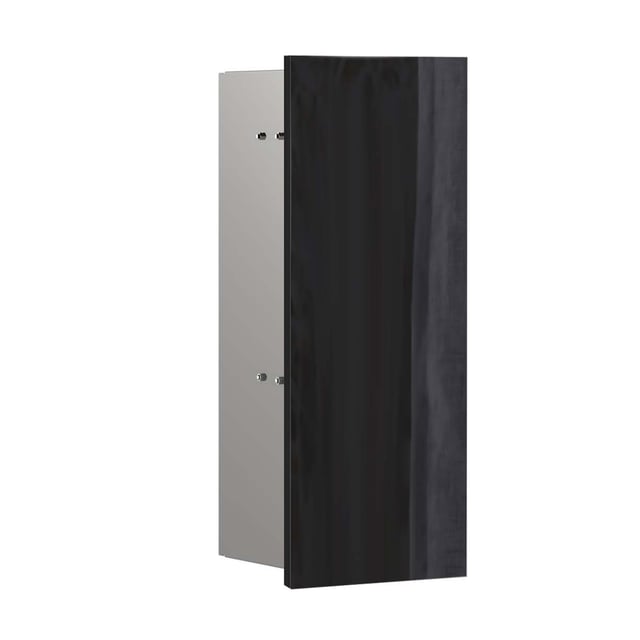 Mobiletto Scopino WC Emco Asis Pure A Scomparsa, Nero Opaco, Push To Open, 17x43,5x14,9 Cm - 2