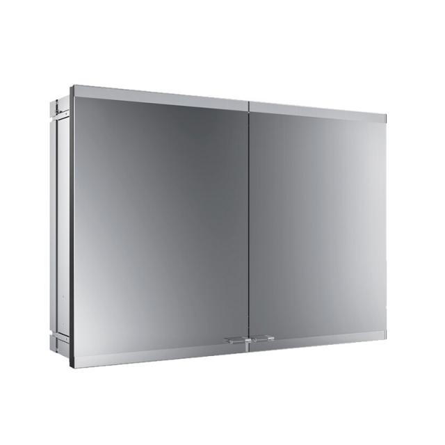 Emco Evo Spiegelschrank mit Beleuchtung und 2 Türen Unterputz, schwarz, mit light system