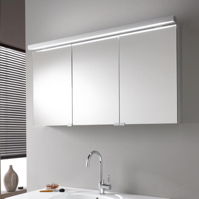 Emco Pure_Flat Aufputz-Spiegelschrank mit Beleuchtung und 3 Türen ohne Waschtischbeleuchtung