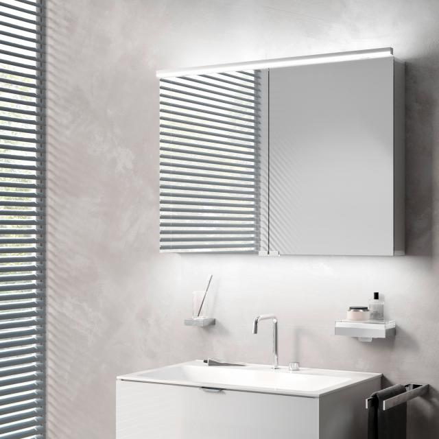 Emco Pure_Flat Spiegelschrank mit Beleuchtung und 2 Türen mit Waschtischbeleuchtung