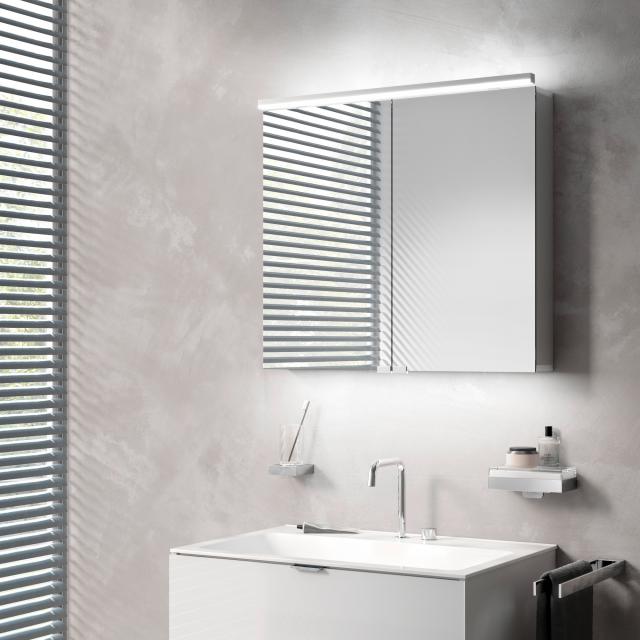 Emco Pure_Flat Spiegelschrank mit Beleuchtung und 2 Türen mit Waschtischbeleuchtung