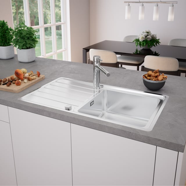 OUGOO Küchenspüle Aus Edelstahl – 50,8x40,6 Cm, Topmount, Schalldämmend, Gebürstet