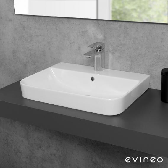 Evineo ineo3 soft Aufsatz- oder Hängewaschtisch B: 57,1 T: 43,6 cm