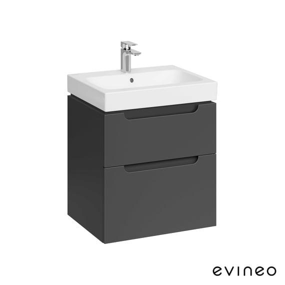 evineo ineo5 Unterschrank B: 60 cm, 2 Auszüge, mit Griffmulde, für 