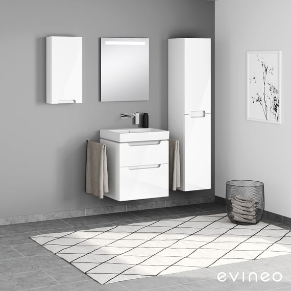 Geberit iCon Waschtisch, evineo ineo5 Unterschrank B: 60 cm, 2 