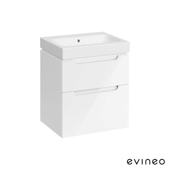 Geberit iCon Waschtisch, evineo ineo5 Unterschrank B: 60 cm, 2 