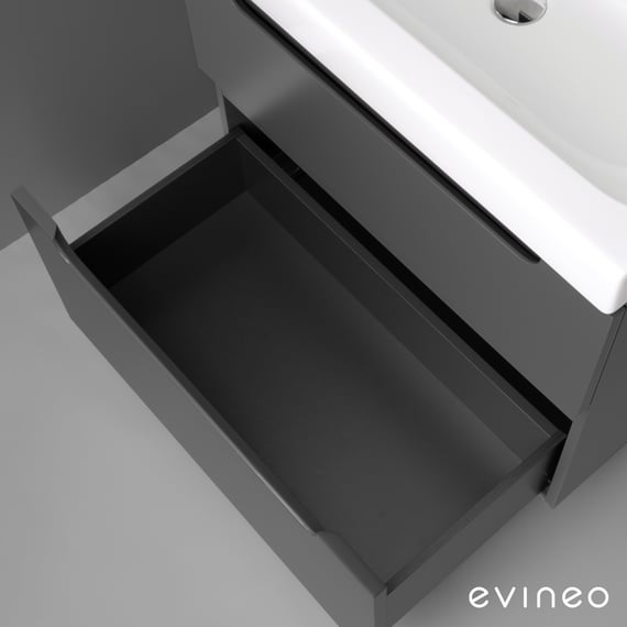 Geberit iCon Waschtisch, evineo ineo5 Unterschrank B: 60 cm, 2 