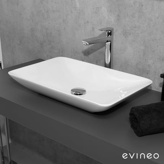 evineo ineo3 soft Aufsatzwaschtisch B: 60 H: 9,8 T: 37,7 cm 