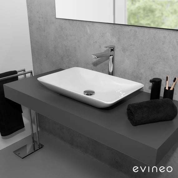evineo ineo3 soft Aufsatzwaschtisch B: 60 H: 9,8 T: 37,7 cm 