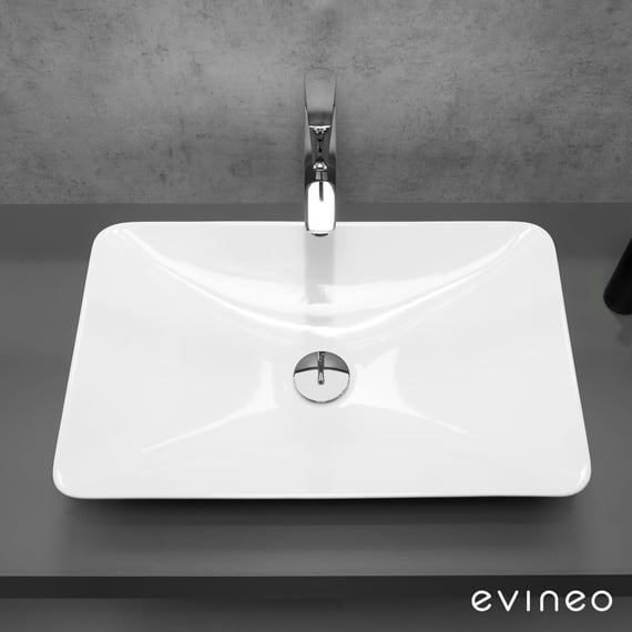 evineo ineo3 soft Aufsatzwaschtisch B: 60 H: 9,8 T: 37,7 cm 