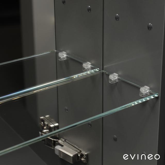 evineo ineo Glasfachboden-Set für Spiegelschrank B: 120 cm, 6 Stück