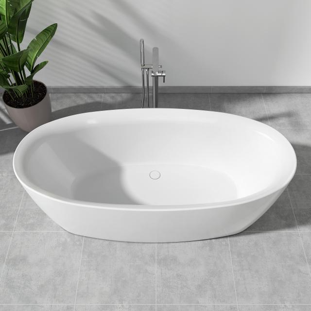 evineo ineo2 Freistehende Badewanne für individuelle Ab- und Überlaufsysteme L: 170 B: 80 cm weiß