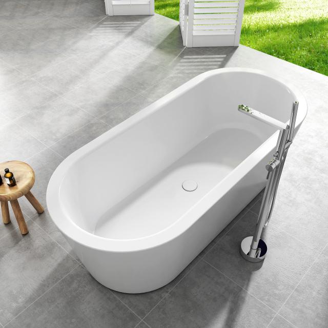 evineo ineo2 Freistehende Badewanne für individuelle Ab- und Überlaufsysteme L: 171,5 B: 78,3 cm weiß