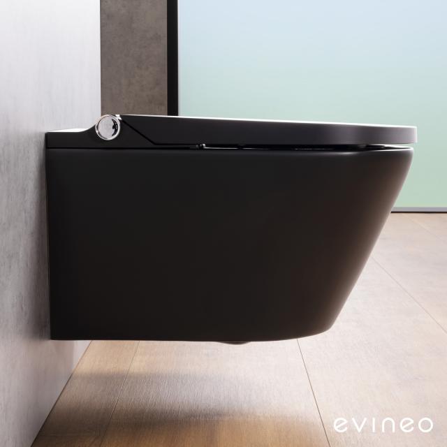 evineo ineo3 Wand-Dusch-WC soft schwarz matt