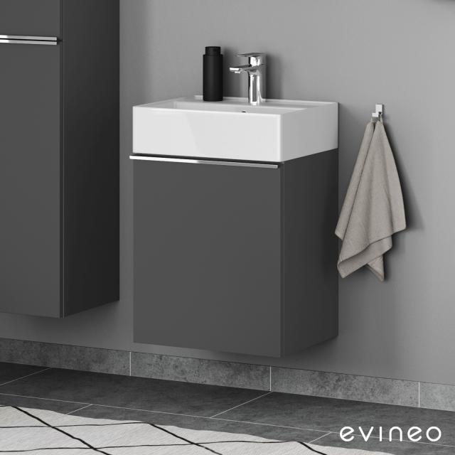 evineo ineo4 Handwaschbeckenunterschrank mit 1 Tür, mit Griff anthrazit matt