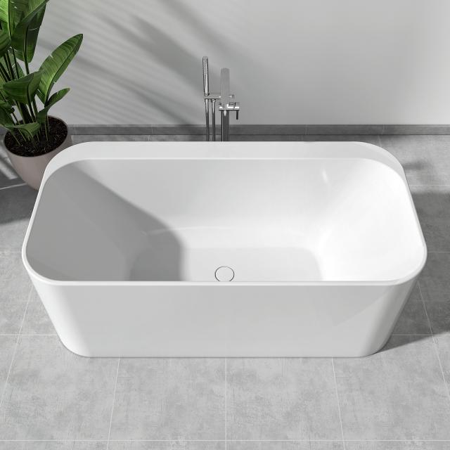 evineo ineo5 Freistehende Badewanne für individuelle Ab- und Überlaufsysteme L: 150 B: 80 cm weiß
