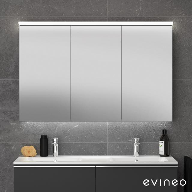 Evineo ineo7 Spiegelschrank mit LED-Beleuchtung mit 3 Türen