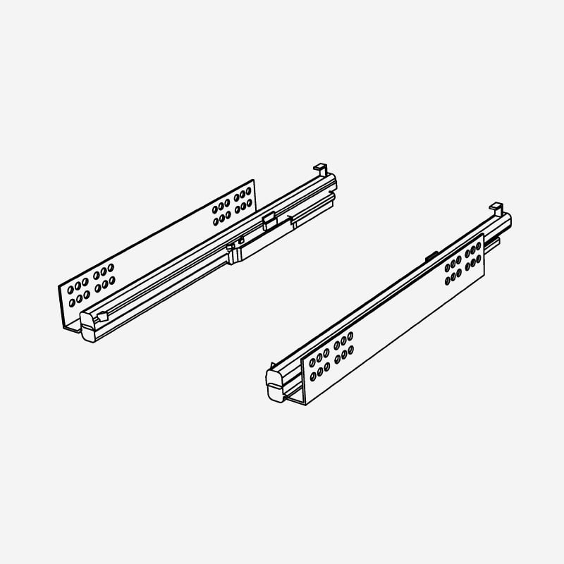 evineo ineo4 & ineo5 Auszugsschienen-Set für Unterschrank, Hettich-Auszugssystem, BL000111,