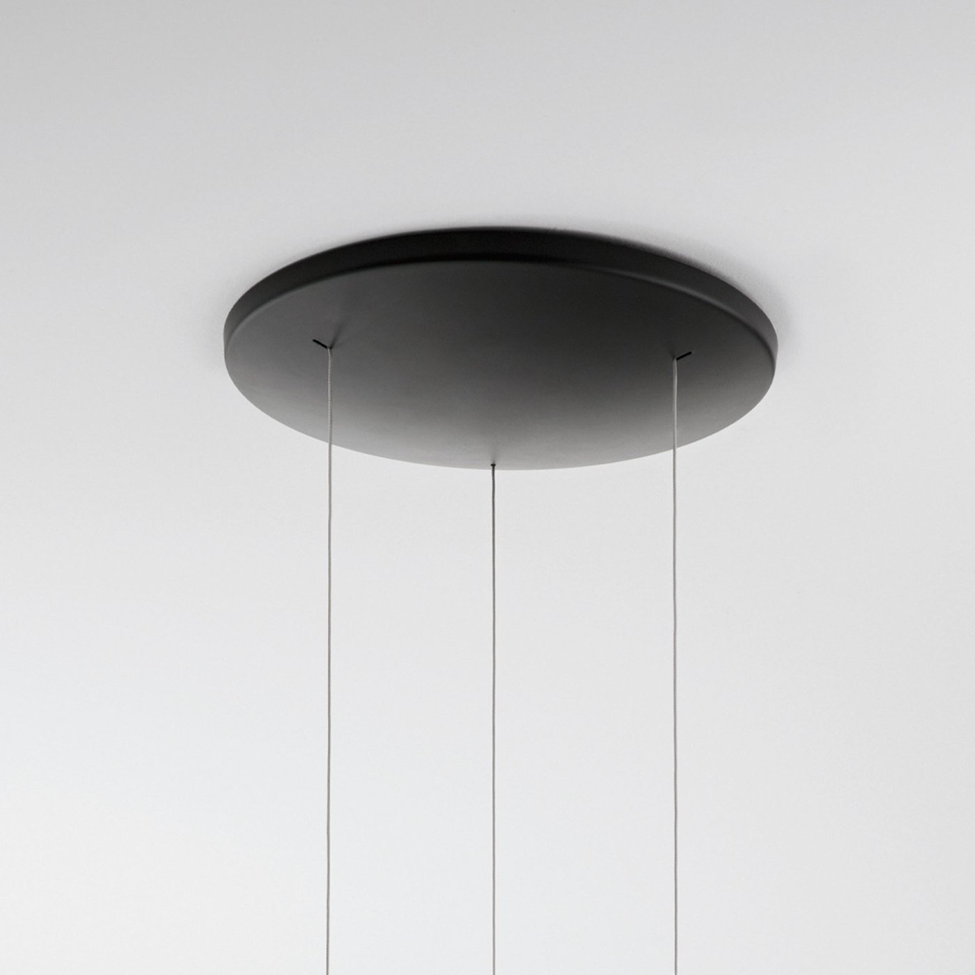 FABAS LUCE Deva pendant light, LED 3 heads, round dimmable, grey ...