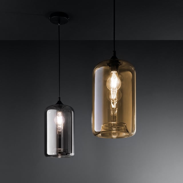 Fabas Pendelleuchte Schwarz/gold, 200 Cm Hoch – 46W ECO, E27 Fassung, Für Wohnräume Und Esszimmer