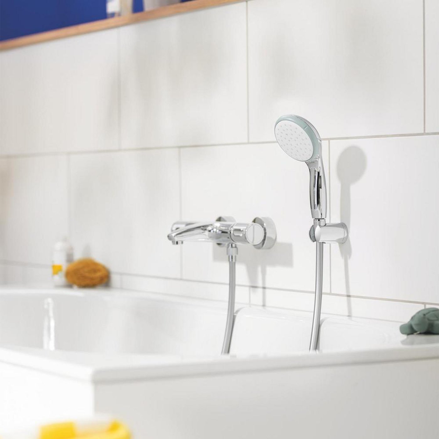 Grohe Vitalio Go 100 Duschsystem - Handbrause & Halter, SpeedClean, Chrom