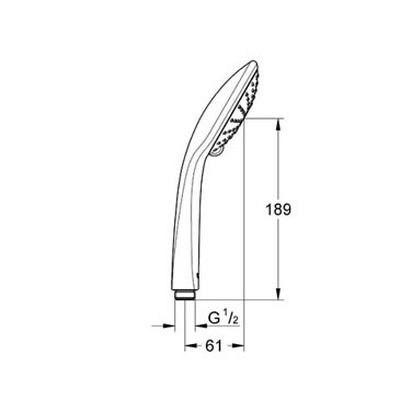 Grohe Euphoria hand shower, 2 spray modes chrome - 27220000 | REUTER