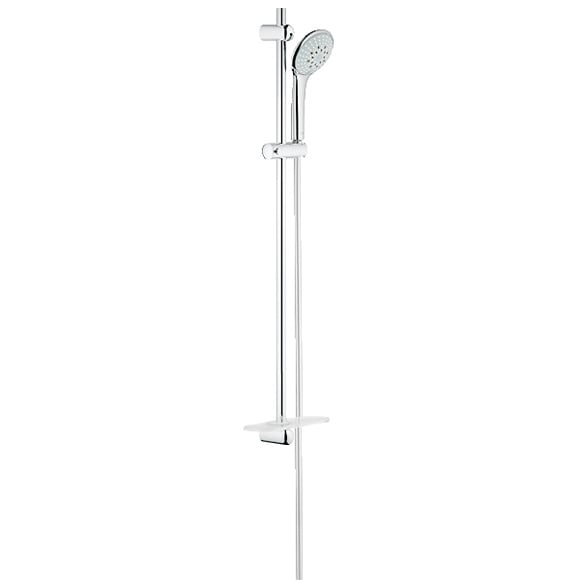 Grohe Euphoria hand shower set with shower rail and shelf, 3 spray ...