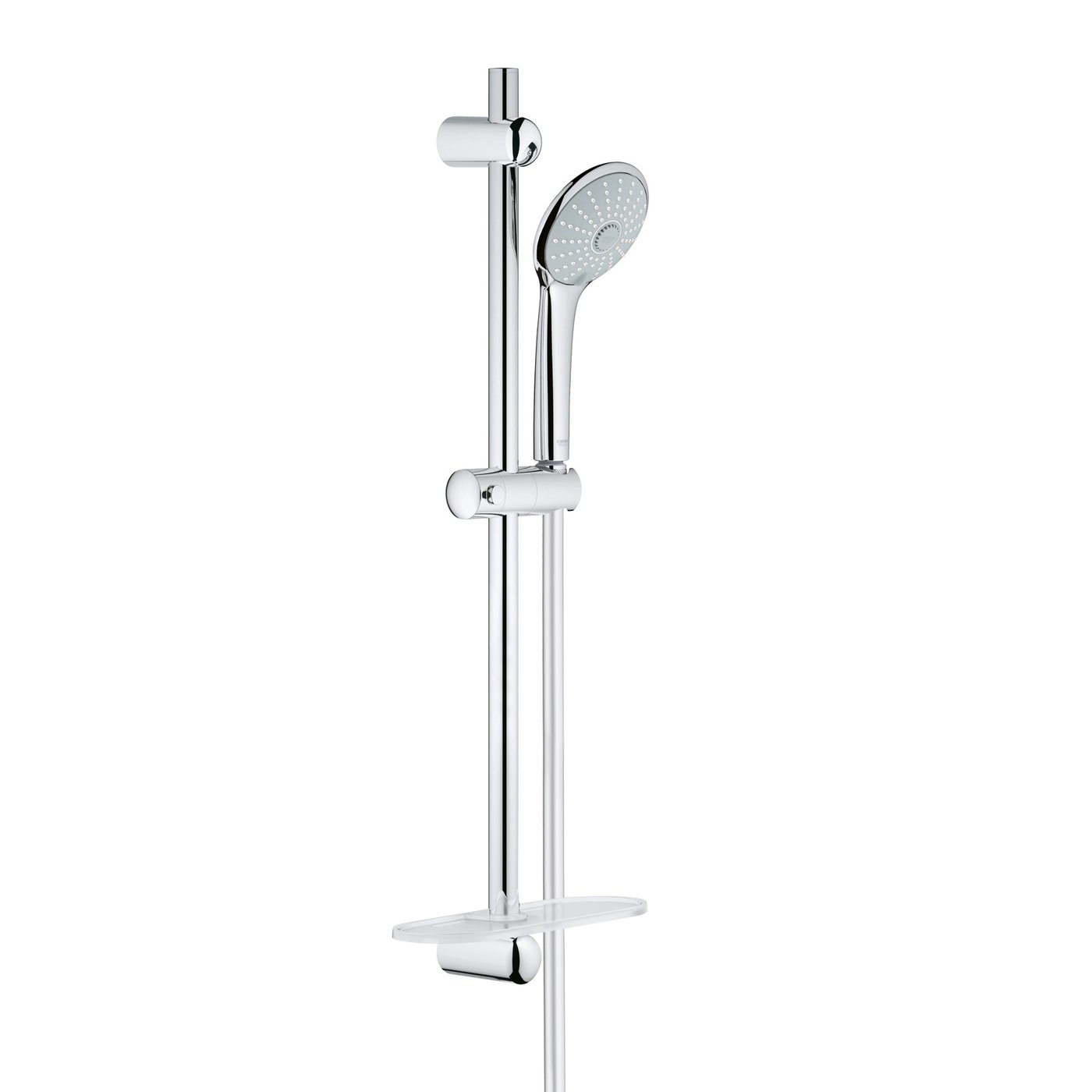 Grohe Euphoria hand shower set with shower rail and shelf, 3 spray ...