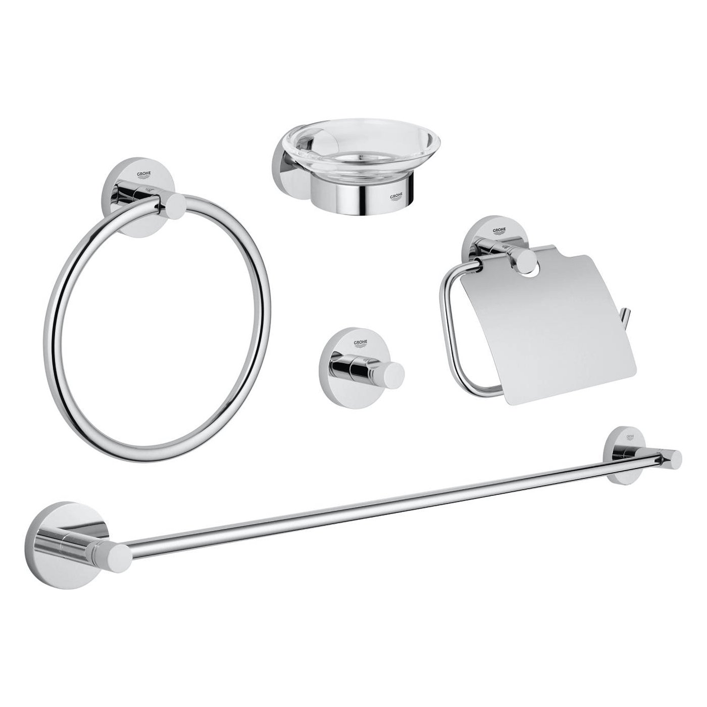 Grohe Essentials Set d'accessoires de salle de bains chrome - 40344001 ...
