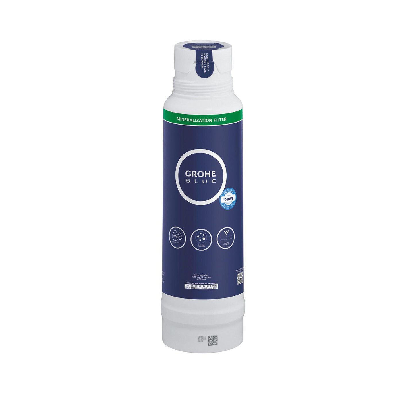 GROHE Blue Filtre UltraSafe 3000L - Retient Bactéries, Microplastiques Et Plomb