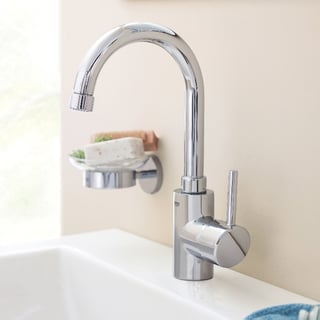 GROHE Concetto Küchenarmatur Zur Wandmontage - 360° Schwenkbar, Wassersparend, Mit S-Anschlüssen (chrom)
