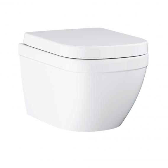 Grohe Euro Keramik Wand-Tiefspül-WC Set, mit WC-Sitz weiß, mit PureGuard Hygieneoberfläche