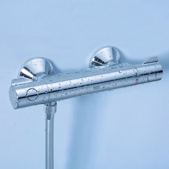 Grohe Grohtherm 800 - Grifo termostático de ducha con montaje en pared  expuesto, color cromo (Ref. 34561000) : : Bricolaje y herramientas