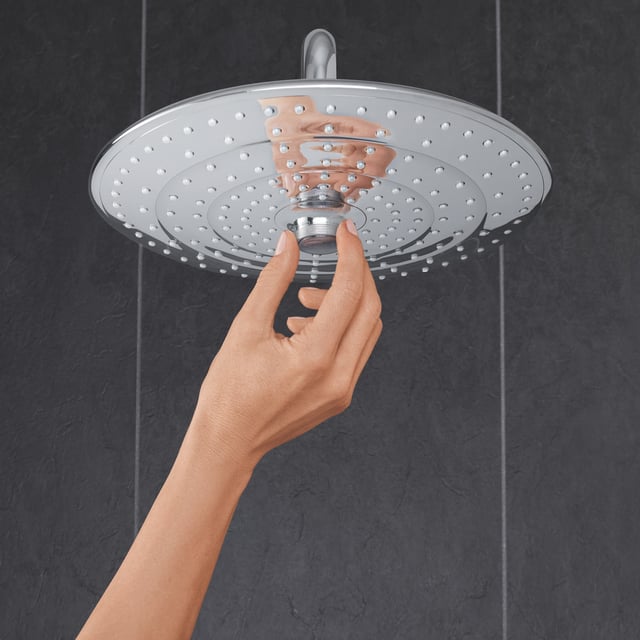 Grohe Euphoria exposed shower system for fitting with EcoJoy