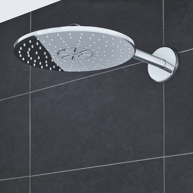 GROHE Rainshower SmartActive 310 Kopfbrause-Set – Deckenauslass, 2 Strahlarten, Antikalk