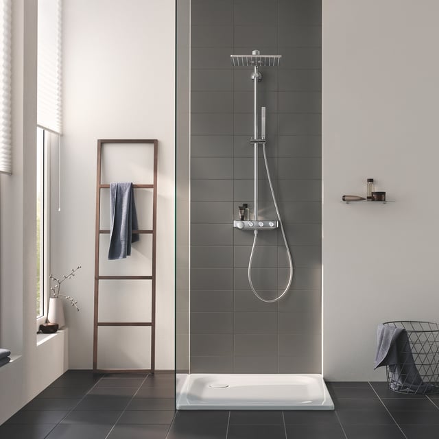 Grohe Euphoria SmartControl exposed shower system with thermostat