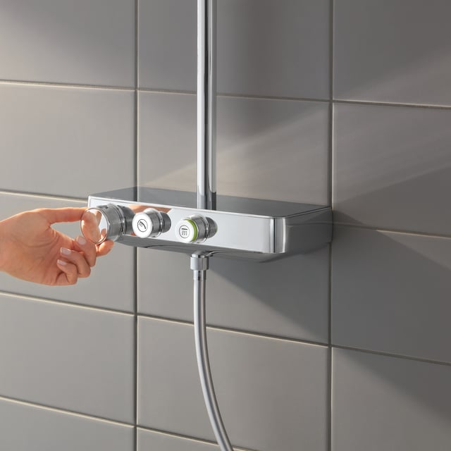 Grohe Euphoria SmartControl exposed shower system with thermostat