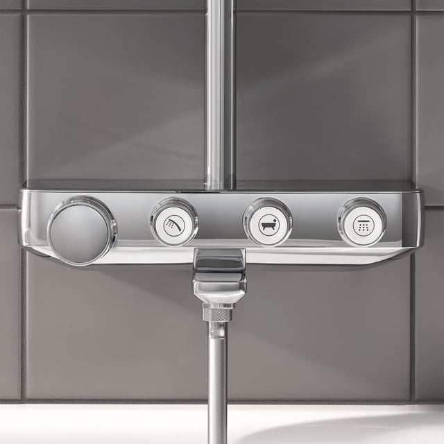 Grohe Euphoria SmartControl exposed shower system with bath spout