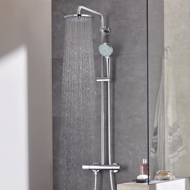 GROHE EUPHORIA 110 Mono 新品未使用 Grohe Euphoria exposed shower system with thermostat chrome