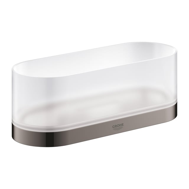 GROHE Selection Towel Ring – Hard Graphite Finish With Concealed Fastening, Scratch-Resistant, Modern Bathroom Accessory