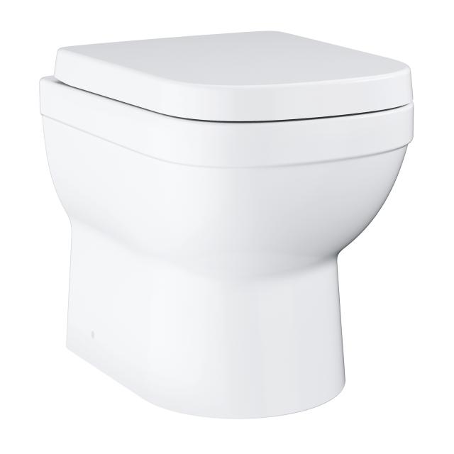 Grohe Euro Keramik Stand-Tiefspül-WC Set, Ausführung kurz, mit WC-Sitz weiß, mit PureGuard Hygieneoberfläche