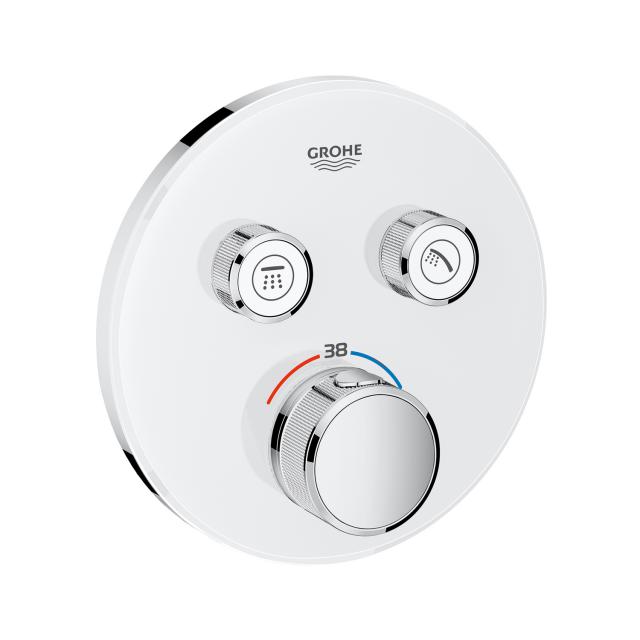 Grohe Grohtherm SmartControl Thermostat mit 2 Absperrventilen moon white/chrom