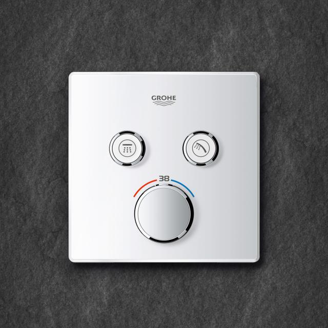 Grohe Grohtherm SmartControl Thermostat mit 2 Absperrventilen moon white/chrom