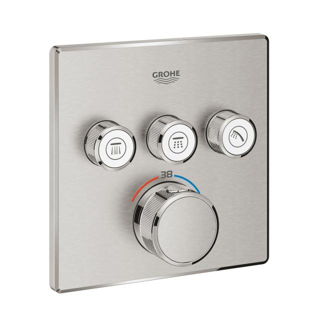 Grohe Grohtherm SmartControl Thermostat mit 3 Absperrventilen supersteel